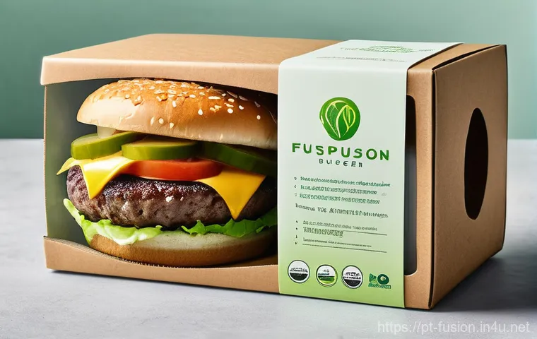 퓨전 버거의 배달 패키지 - **Prompt: "An inviting scene depicting the 'unboxing' experience of a premium fusion burger delivery...
