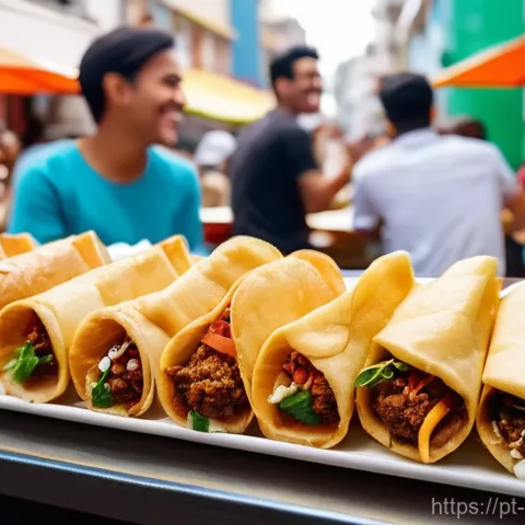 퓨전 패스트푸드 할인 정보 - **Prompt 1: Fusion Feast in a Vibrant City**
    "A wide-angle, eye-level shot capturing a diverse g...