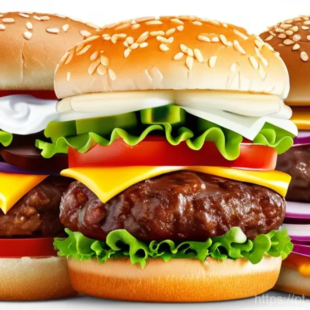 퓨전 패스트푸드 소스 종류 - Here are three detailed image generation prompts in English, designed to adhere to the specified saf...